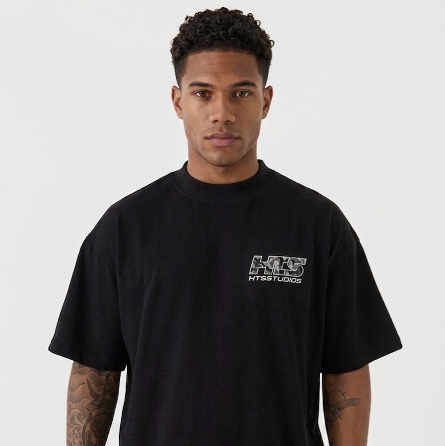 BLACK REAL TREE TEE